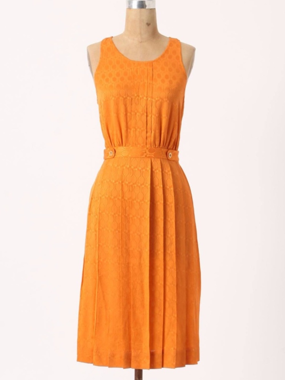 100% Silk Unique Anthropology Dress w Tennis pattern